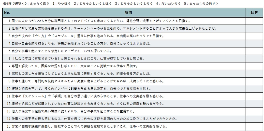 キャリアアンカーチェックシート