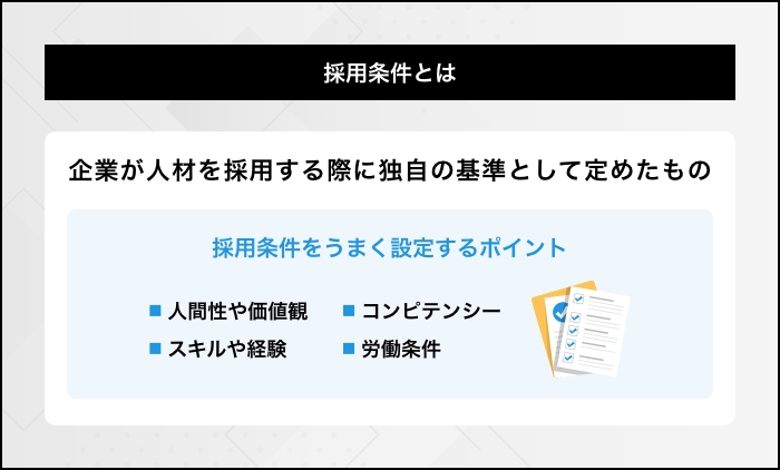 採用条件とは